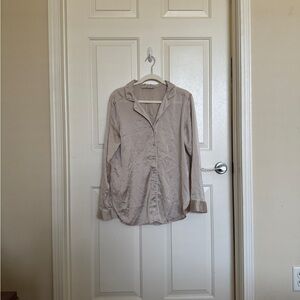 ABERCROMBIE Satin PJ Top size M